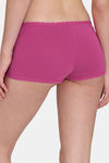 Zivame Low Rise Full Coverage Boyshorts - Fuchsia Red — thumbnail 2